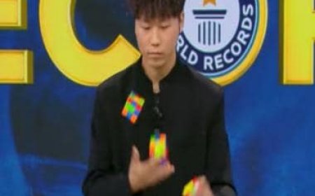 WATCH | Chinese man creates Guinness World Record; solves three Rubik's Cubes while juggling them