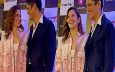 Tamannaah Bhatia and Vijay Varma are all smiles as the paparazzi praise the couple at 'Kaalkoot' screening