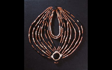 A child’s ornate necklace highlights ancient farmers’ social complexity