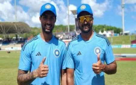 India vs West Indies: Mukesh Kumar, Tilak Varma handed debuts in first T20I