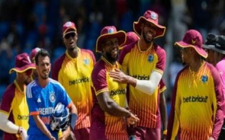 Tilak Varma's fighting knock in vain as bowlers help West Indies stun India in first T20I