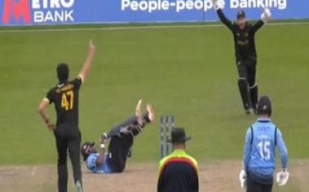 Watch: Prithvi Shaw suffers a bizarre hit-wicket dismissal on Northamptonshire debut