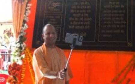 WATCH: Yogi Adityanath's selfie moment as he launches ‘meri maati mera desh’ campaign