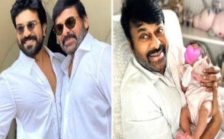 Ram Charan has a special post for father Chiranjeevi's birthday featuring Klin Kaara Konidela