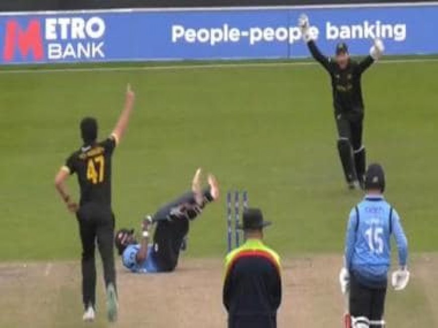 Watch: Prithvi Shaw suffers a bizarre hit-wicket dismissal on Northamptonshire debut