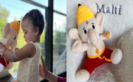 'A girl and her Ganpati': Priyanka Chopra's adorable pictures of daughter Malti Marie with Ganesha win hearts