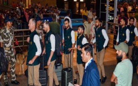World Cup 2023: Pakistan arrive in India amid tight security - watch video