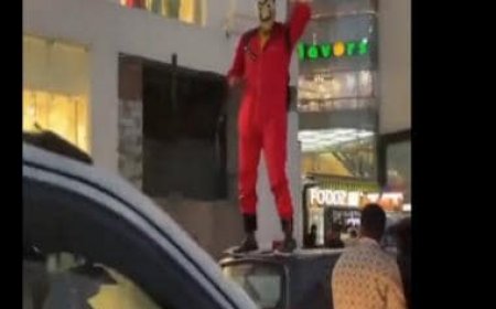 Jaipur: Police arrests man who wore Money heist jumpsuit, mask and showered money on mob