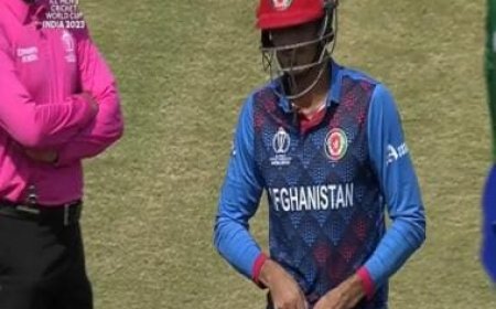 Watch: BAN vs AFG World Cup match interrupted after Afghanistan batter forgets to wear box
