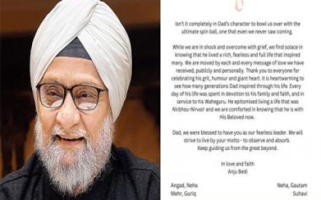 Angad Bedi and Neha Dhupia pen heartfelt note for Bishan Singh Bedi, remember his legacy; see post