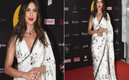 Priyanka Chopra's stunning appearance in traditional white saree at Jio MAMI Festival is a sight to behold