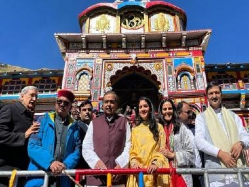 Mukesh Ambani visits Badrinath with Radhika Merchant, offers prayers