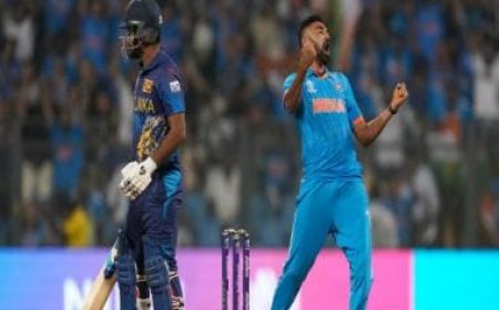 India vs Sri Lanka LIVE: SL 14/6; Shami strikes twice in his first over as Men in Blue stare at massive victory