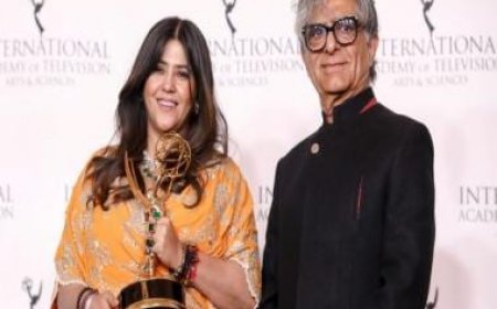 Ektaa R Kapoor says 'Would like to thank my father and brother for babysitting my son' as she wins International Emmy