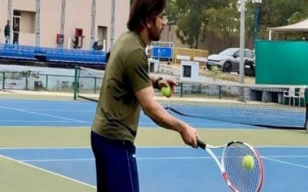 MS Dhoni shows off tennis skills in new viral videos - Watch