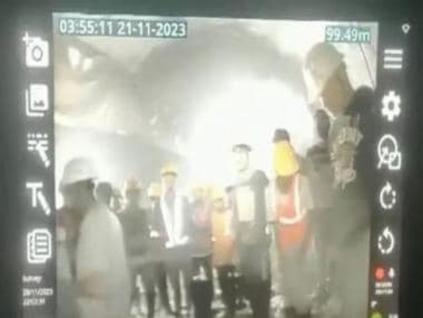 After 10 days, first images of workers trapped in collapsed Uttarakhand tunnel emerge