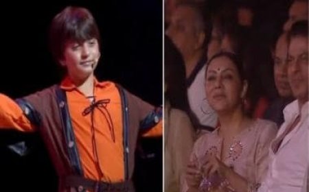 Watch: AbRam Khan recreates father Shah Rukh Khan's iconic open-arms pose, 'Jawan' star reacts
