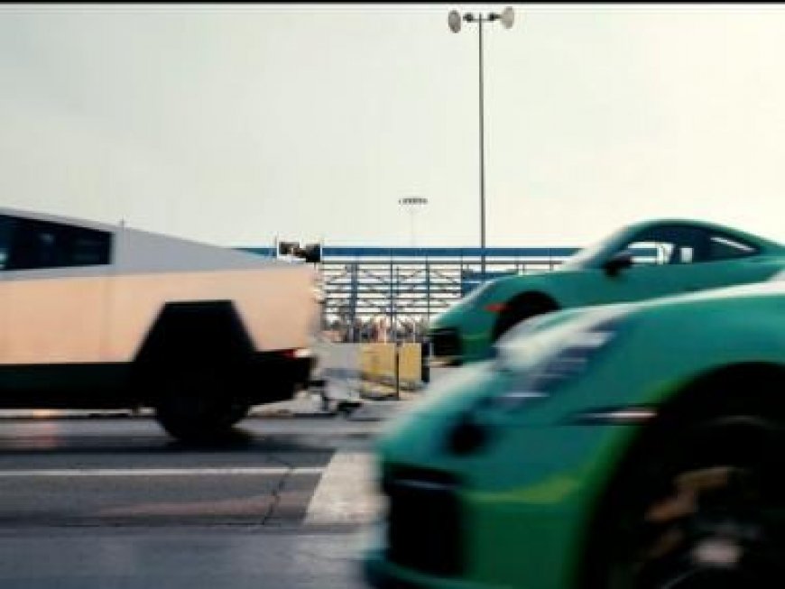 Elon Musk's EV on Steroids: Tesla's Cybertruck is new king of drag, beats a Porsche while lugging a Porsche