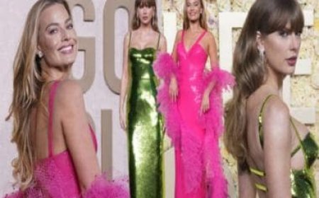 Golden Globes 2024: How Taylor Swift stunned in shimmery green and Margot Robbie went full Barbie