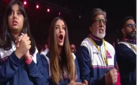 Aishwarya Rai-Abhishek Bachchan cheer for actor's Kabaddi team along with Amitabh Bachchan amid separation rumours