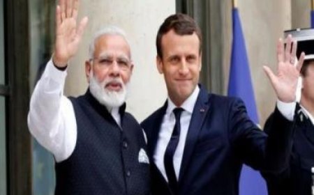 French President India visit Live Updates: PM Modi gifted a replica of Ram Mandir to Macron in Jaipur