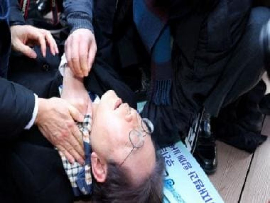 South Korea opposition chief stabbed in neck, recovering after surgery
