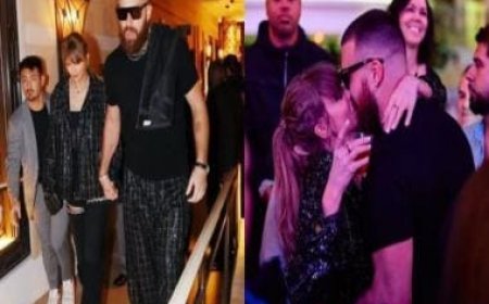 Taylor Swift, Travis Kelce dance to Love Story at Super Bowl after-party; couple's lip lock video goes viral