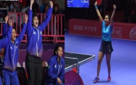 World Table Tennis Team C'ships: Ayhika Mukherjee beats world No 1 Sun Yingsha, Sreeja Akula defeats No 2 Wang Yidi
