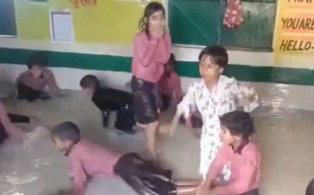 Beat The Heat! Govt School in Uttar Pradesh Create Swimming Pool Inside Classroom Amid Rising Temperature