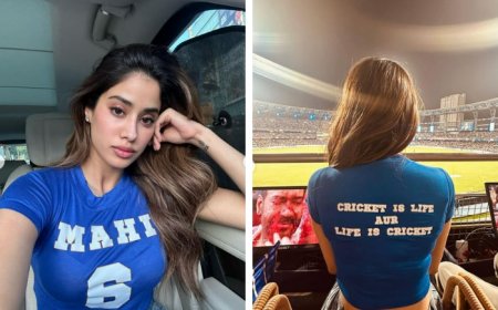 Janhvi Kapoor Cheers For ‘MAHI’ During KKR vs Mumbai Indians, But It’s Not What You Think – See Pics