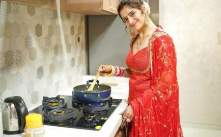 Arti Singh Glows in Red Suit, Gajra And Sindoor For ‘Pyaar Se Bharpur’ Pehli Rasoi After Wedding – PICS