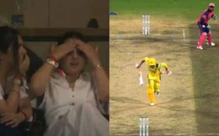 WATCH Sakshi Singh Dhoni’s Reaction After Ravindra Jadeja ‘Obstructs The Field’ Against Rajasthan Royals
