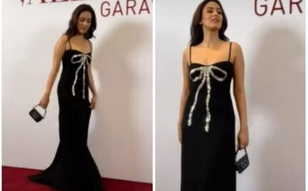 Mira Rajput Personifies Elegance in a Black Silk Gown, But Her Rs 1.6 Lakh Micro Bag Steals the Show! See Pics
