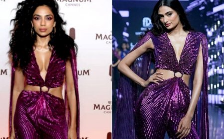Cannes 2024: Sobhita Dhulipala Wears Blingy Purple Jumpsuit Previously Seen on Athiya Shetty During Ramp Walk – See Viral Pics