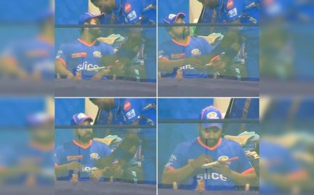 Rohit Sharma GIVING Autograph to His MI Teammate Romario Shephard Duting IPL 2024 Clash vs LSG; Video Goes VIRAL | WATCH