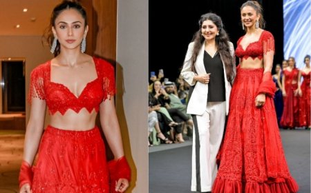Rakul Preet Singh Turns Showstopper in Stunning Red Lehenga With Sequin And Stone Work in Dubai – See PICS