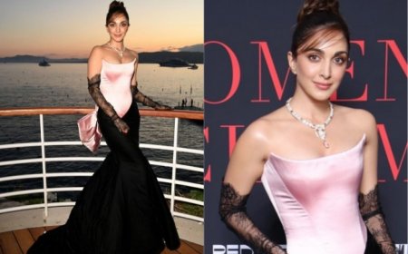 Kiara Advani Gives Indian Barbie Core in Pink And Black Gown With Magnificent Bow at Gala Dinner in Cannes