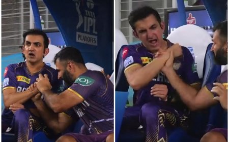 Gautam Gambhir HURTS Himself While Celebrating Aggressively During IPL 2024 Qualifier 1 Between KKR-SRH; Pics go VIRAL!