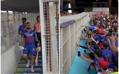 Narendra Modi Stadium in Ahmedabad Goes ‘Kohli-Kohli’ as Virat Steps in to Take on RR in IPL 2024 Eliminator | WATCH