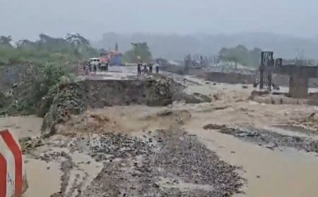 Cyclone Remal: Large Portion Of Haflong-Silchar Link Road Washed Away Amid Heavy Rains, Watch Video