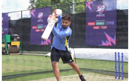 T20 World Cup 2024: Rishabh Pant Hit First Nets Session in Indian Jersey After 16 Months