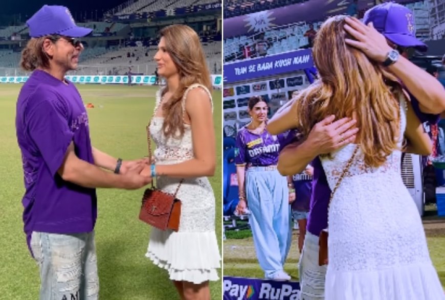 Shah Rukh Khan Hugs Prithvi Shaw’s Rumoured Girlfriend Nidhhi Tapadiaa – Watch