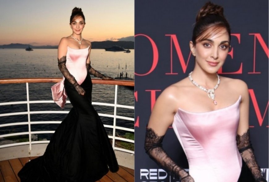 Kiara Advani Gives Indian Barbie Core in Pink And Black Gown With Magnificent Bow at Gala Dinner in Cannes