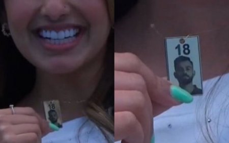 Pakistani Girl Flaunts Virat Kohli Pendant During IND Vs PAK T20 World Cup 2024 Clash – VIDEO Goes Viral