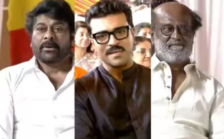 Netizens Roar As Chiranjeevi, Rajinikanth, Ram Charan, Konidela Family Attend Chandrababu Naidu, Pawan Kalyan’s Oath Ceremony – Watch