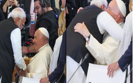 WATCH: PM Modi And Pope Francis Share Hugs At G7 Summit, Then An Invite From India