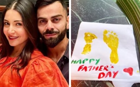 Anushka Sharma Melts Hearts with Adorable Father’s Day Card for Virat Kohli, Fans Ask ‘Is This Akaay’s Footprints?’
