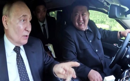 WATCH: Putin, Kim Seen Laughing As They Take Turns To Drive Russian-Made Limousine After Inking Defense Pact