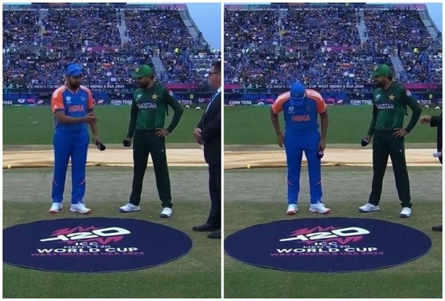 Rohit Sharma FORGETS Coin is in His Pocket During Toss, Babar Azam’s Reaction Ahead of Ind-Pak T20 WC 2024 Game is UNMISSABLE | WATCH VIDEO