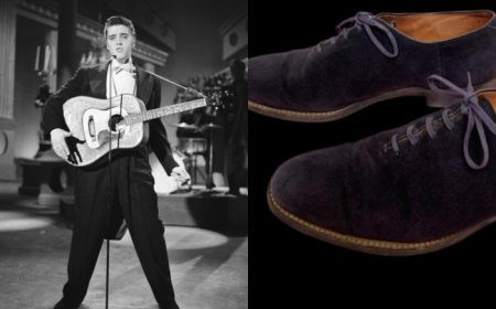 Elvis Presley’s Iconic 1950’s Blue Suede Shoes Auctioned for $150,000 – See Pic